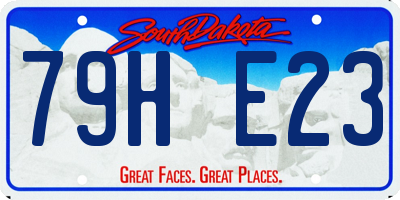 SD license plate 79HE23