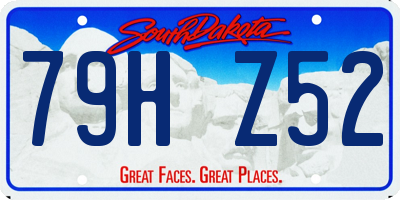 SD license plate 79HZ52