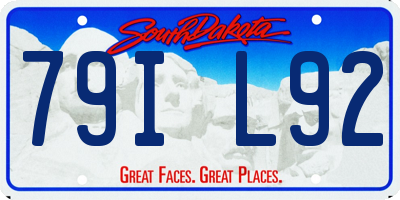 SD license plate 79IL92