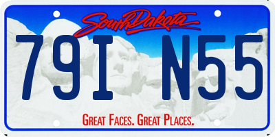 SD license plate 79IN55