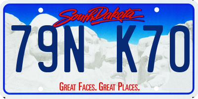 SD license plate 79NK70