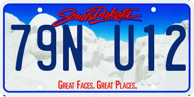 SD license plate 79NU12