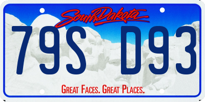SD license plate 79SD93
