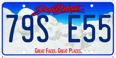 SD license plate 79SE55