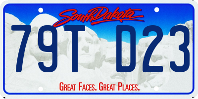 SD license plate 79TD23