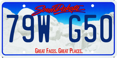 SD license plate 79WG50