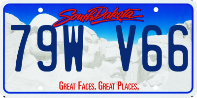 SD license plate 79WV66
