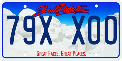 SD license plate 79XX00