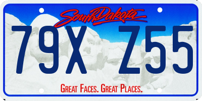SD license plate 79XZ55