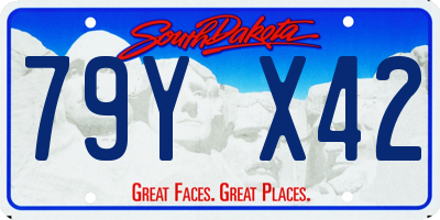 SD license plate 79YX42
