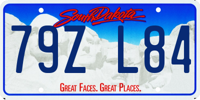 SD license plate 79ZL84