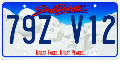 SD license plate 79ZV12
