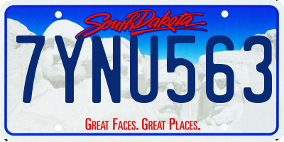 SD license plate 7YNU563