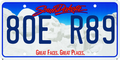 SD license plate 80ER89