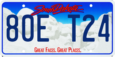 SD license plate 80ET24