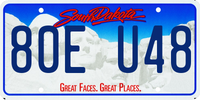 SD license plate 80EU48