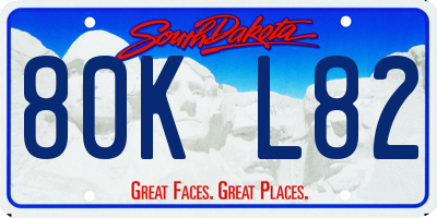 SD license plate 80KL82