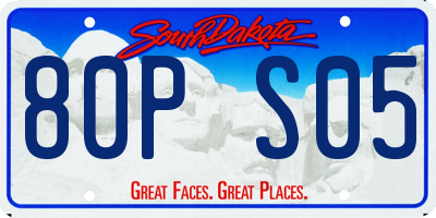 SD license plate 80PS05