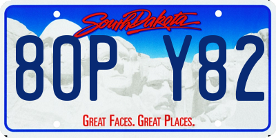SD license plate 80PY82
