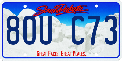 SD license plate 80UC73