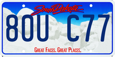 SD license plate 80UC77