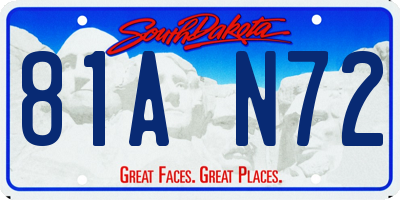 SD license plate 81AN72