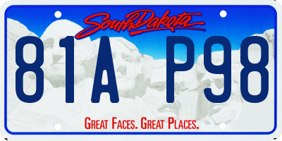 SD license plate 81AP98