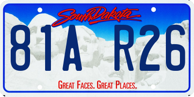 SD license plate 81AR26