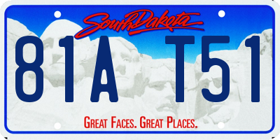 SD license plate 81AT51