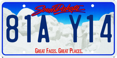 SD license plate 81AY14