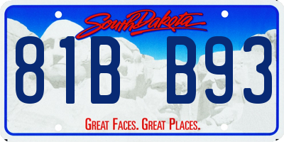 SD license plate 81BB93