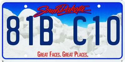 SD license plate 81BC10
