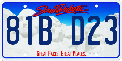 SD license plate 81BD23