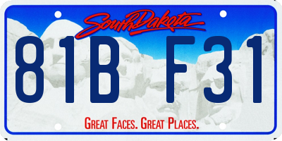 SD license plate 81BF31