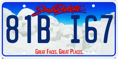 SD license plate 81BI67