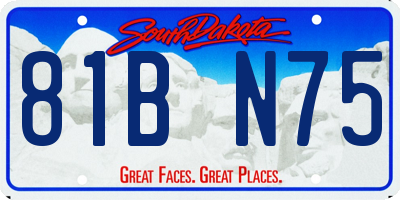 SD license plate 81BN75