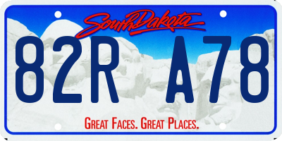 SD license plate 82RA78