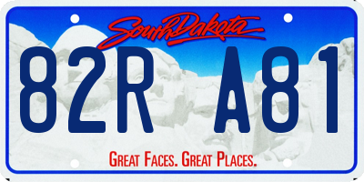 SD license plate 82RA81