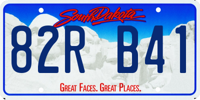 SD license plate 82RB41