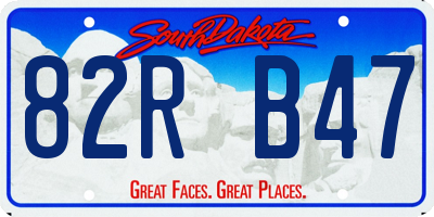 SD license plate 82RB47
