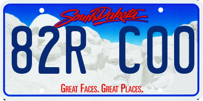 SD license plate 82RC00