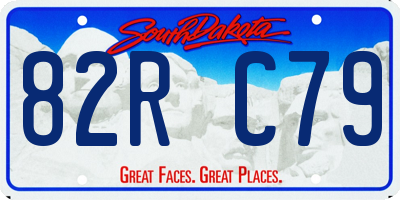 SD license plate 82RC79