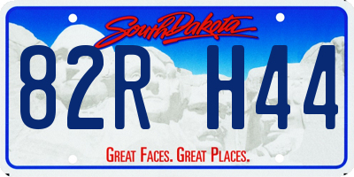 SD license plate 82RH44