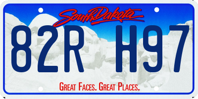 SD license plate 82RH97