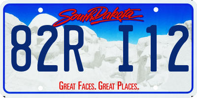 SD license plate 82RI12