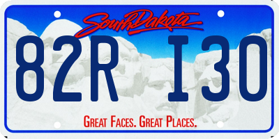 SD license plate 82RI30