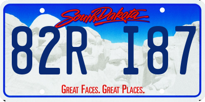 SD license plate 82RI87