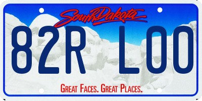 SD license plate 82RL00