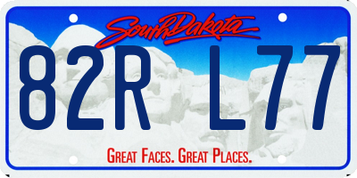 SD license plate 82RL77