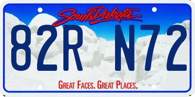 SD license plate 82RN72